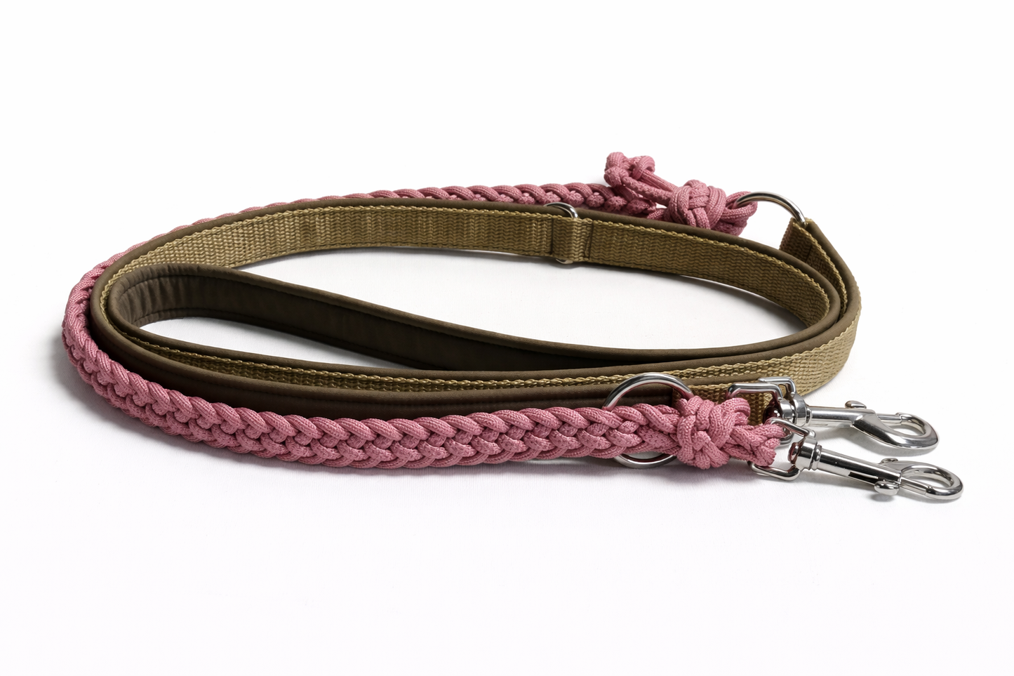 Softshell Leine mit geflochtenem Paracord, viele Farben