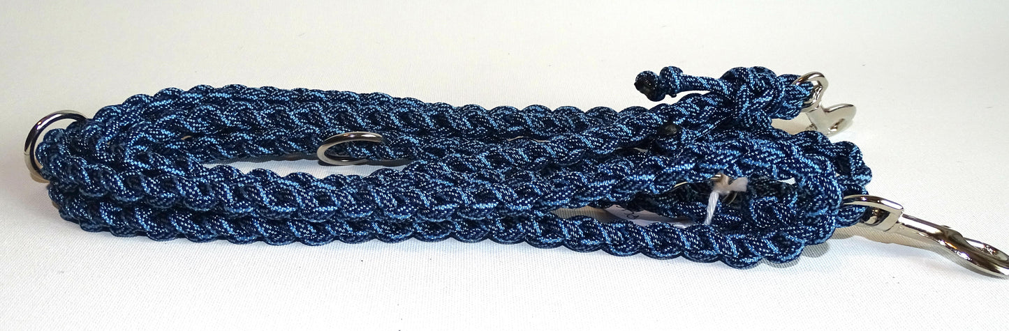 Paracord Leine mini in Blau meliert
