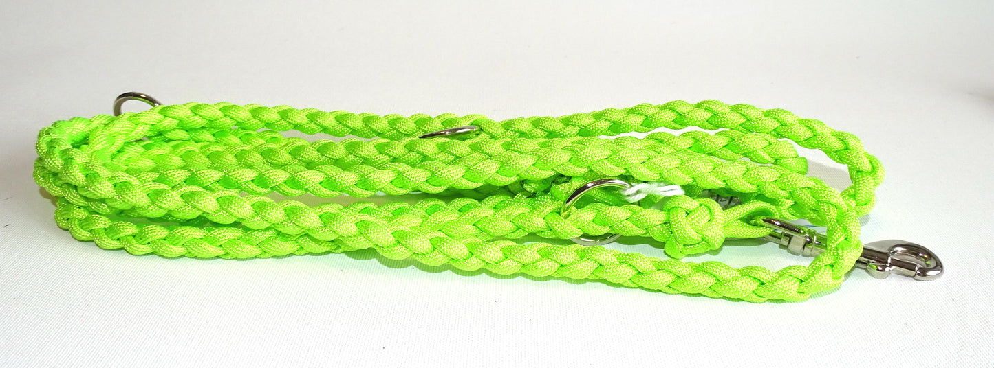 Paracord Leine mini in Neon Grün