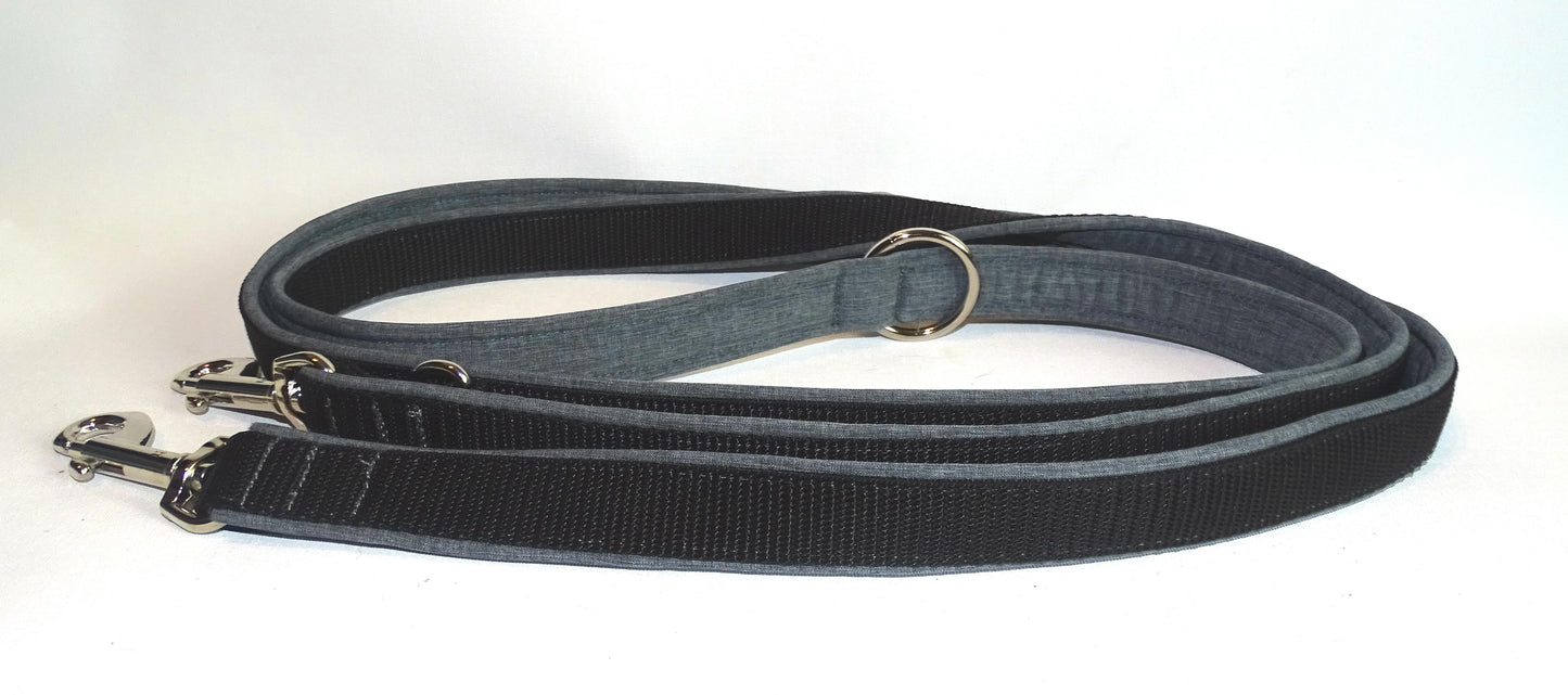 Softshell Leine grau / schwarz