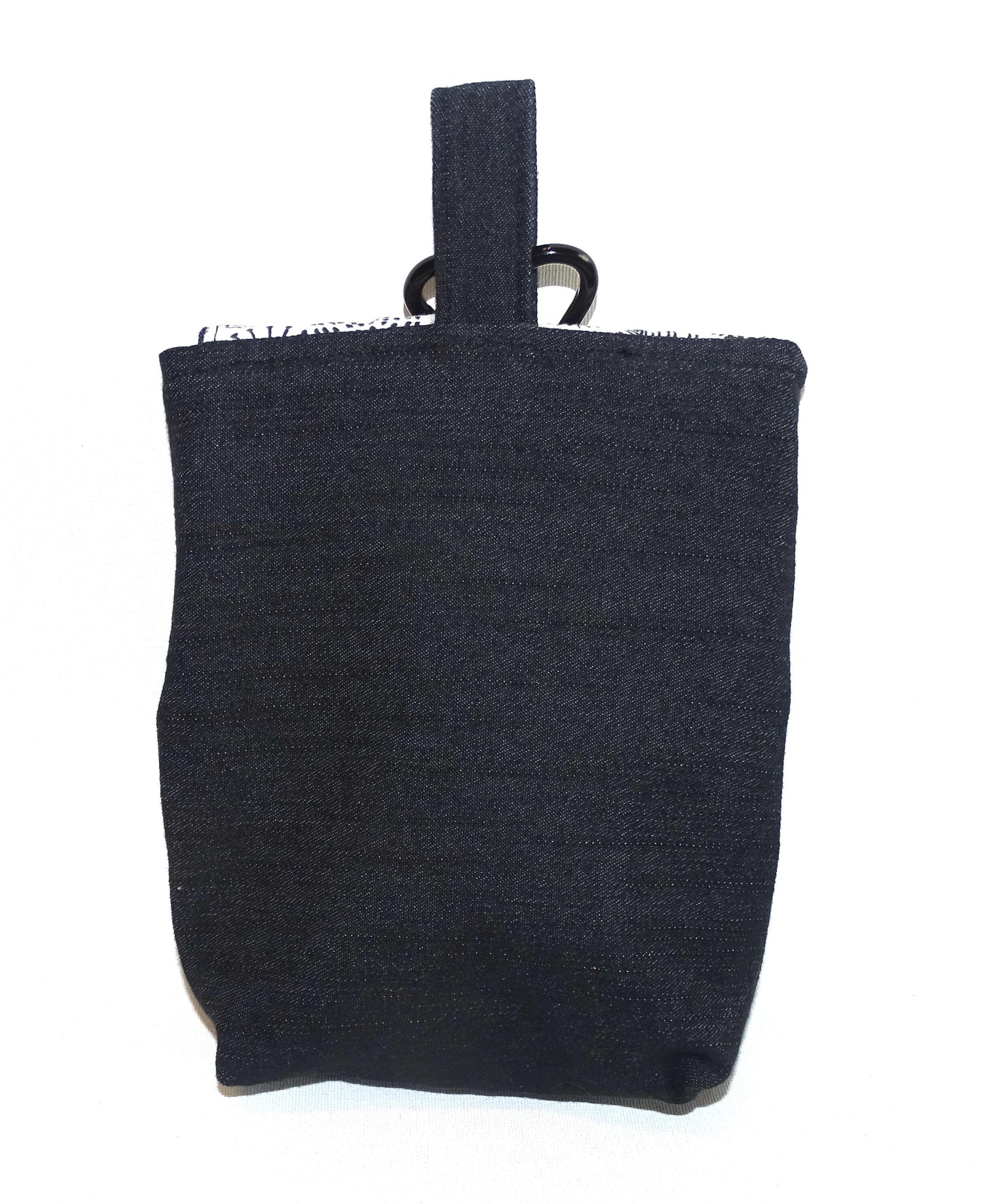 Futterbeutel Jeans schwarz/weiss
