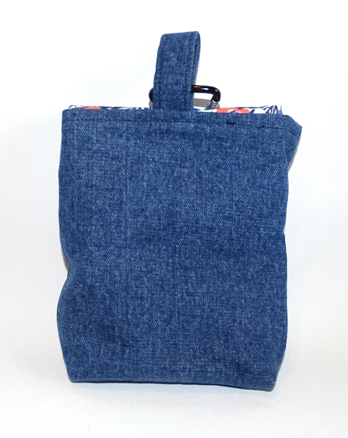 Futterbeutel Jeans blau/Blumen