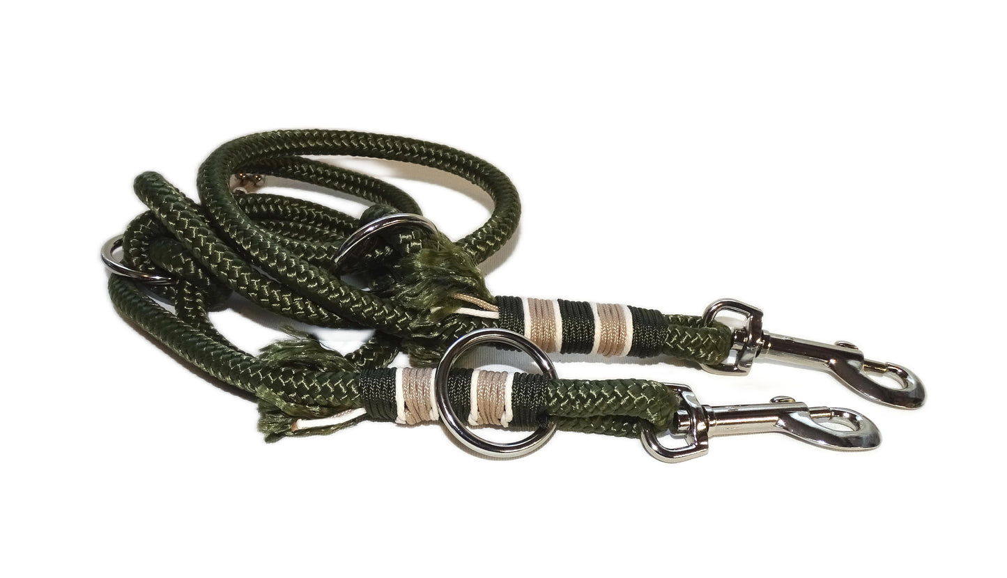 Gepolstertes Hundegeschirr Olive, personalisierbar