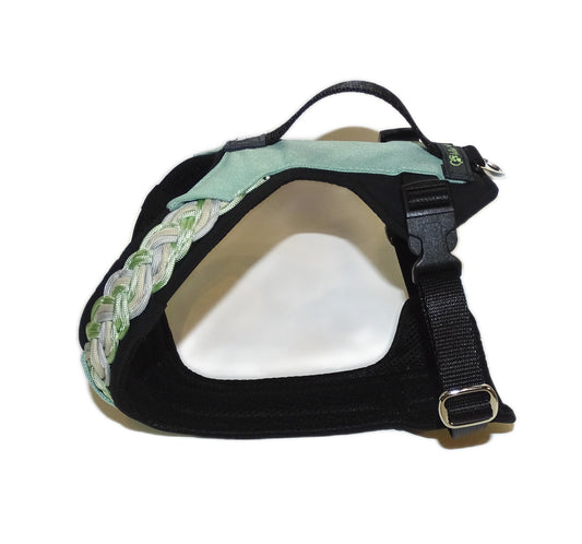 Gepolstertes Hundegeschirr Mint, personalisierbar