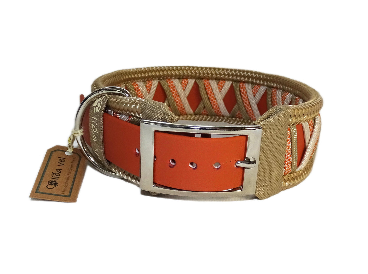 Funny Biothane Halsband Terrakotta verstellbar