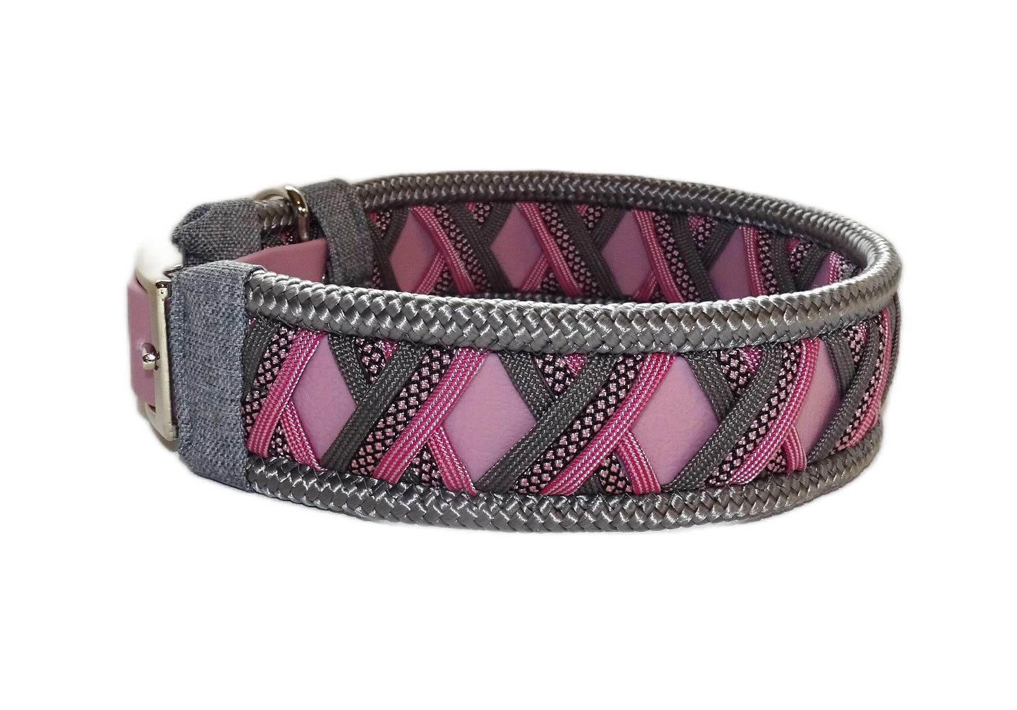 Funny Biothane Halsband Rosa verstellbar