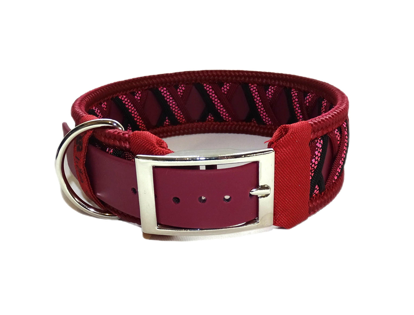 Funny Biothane Halsband Bordeaux verstellbar