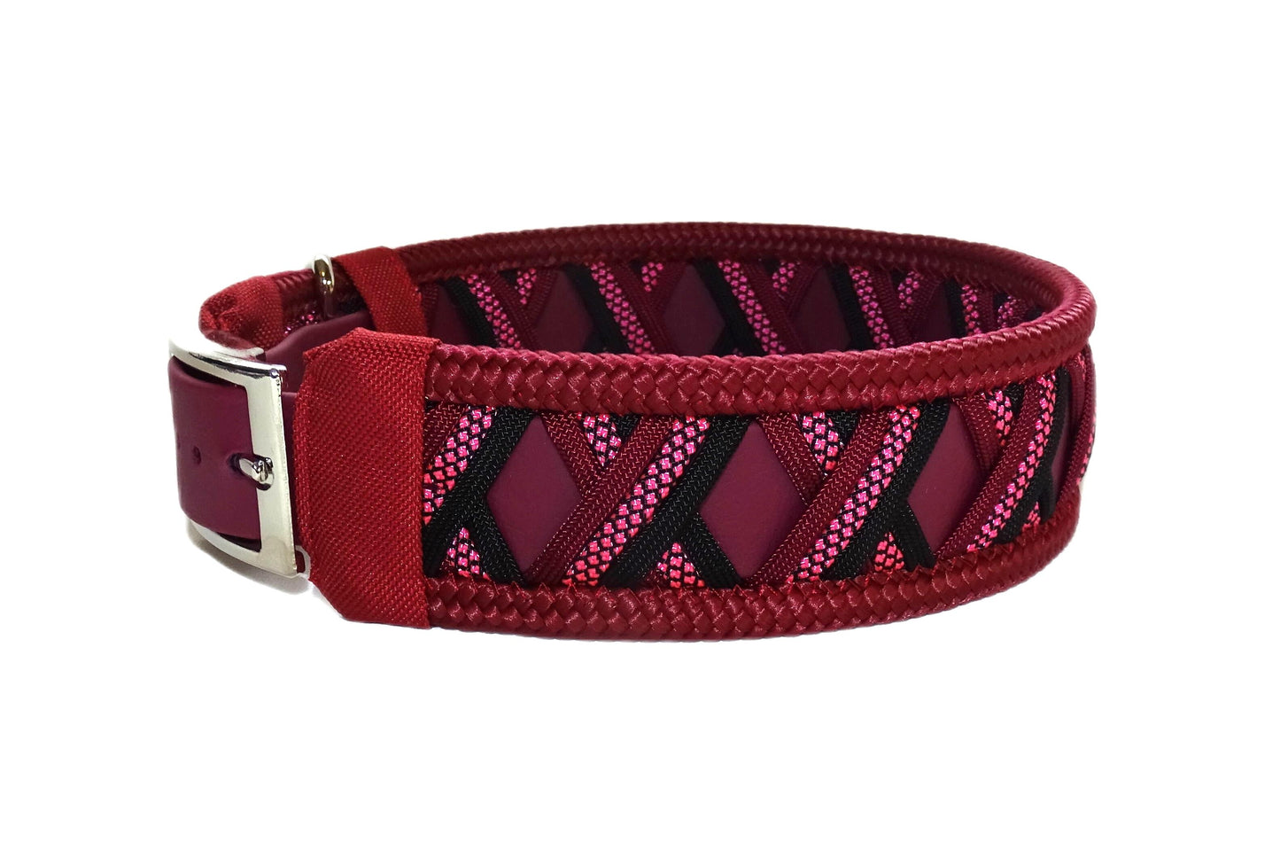 Funny Biothane Halsband Bordeaux verstellbar