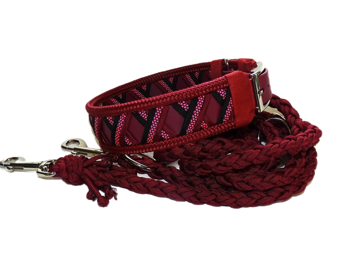 Funny Biothane Halsband Bordeaux verstellbar