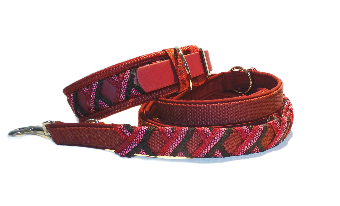 Funny Biothane Halsband Bordeaux verstellbar