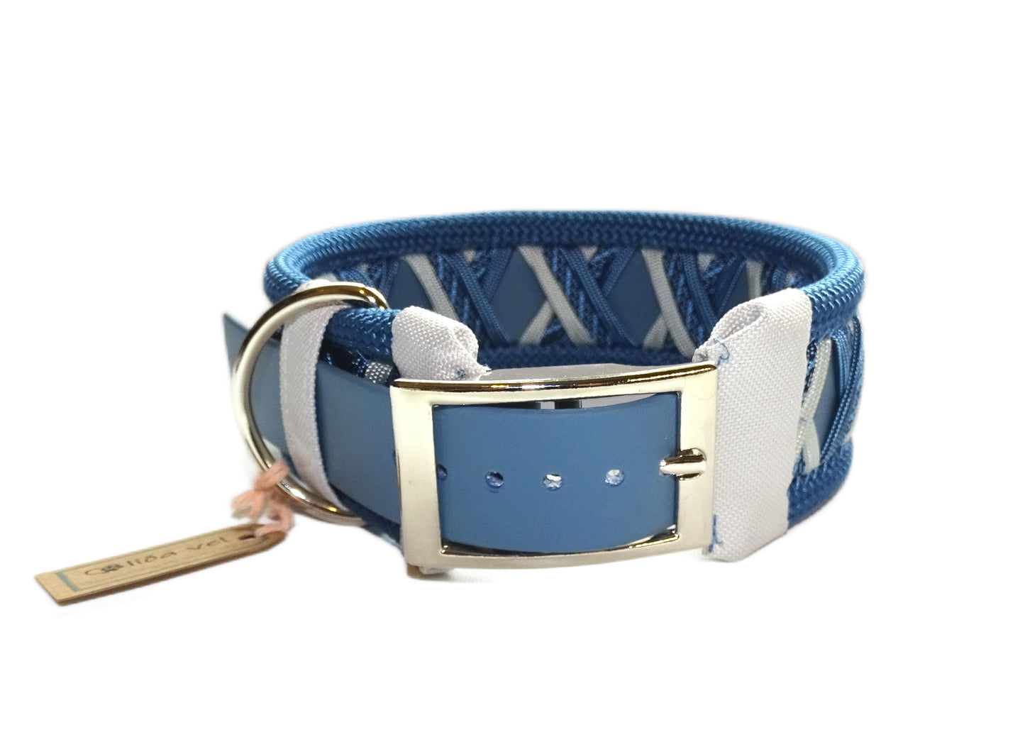 Funny Biothane Halsband Blau verstellbar