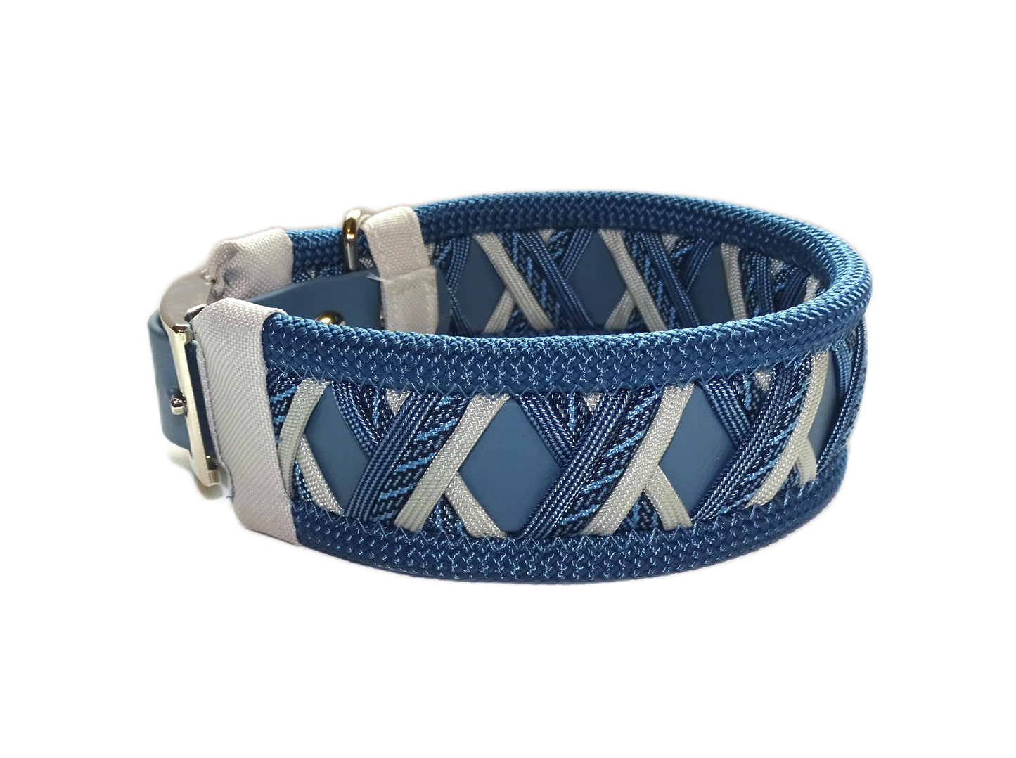 Funny Biothane Halsband Blau verstellbar