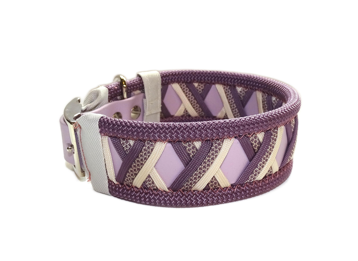 Funny Biothane Halsband Mauve verstellbar