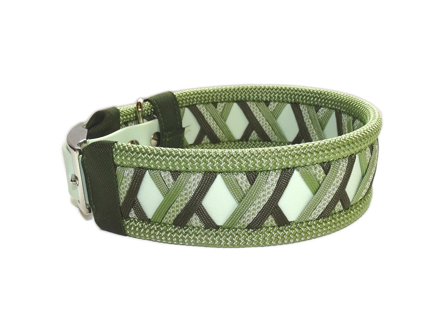 Funny Biothane Halsband Grün verstellbar