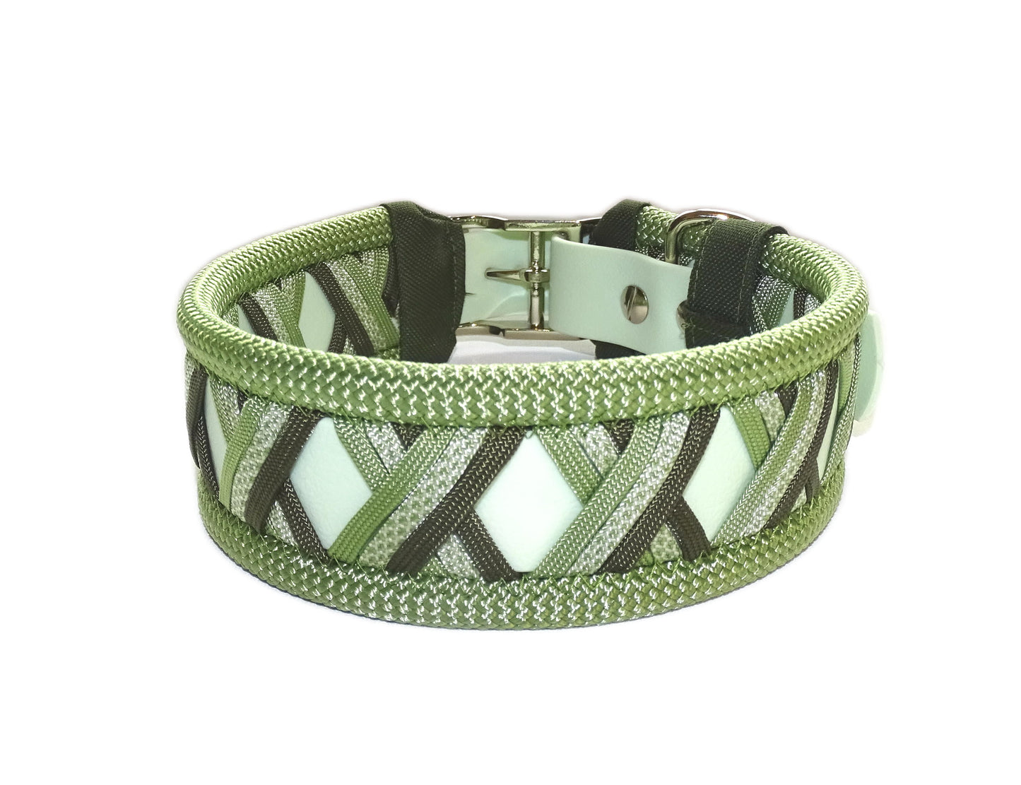 Funny Biothane Halsband Grün verstellbar
