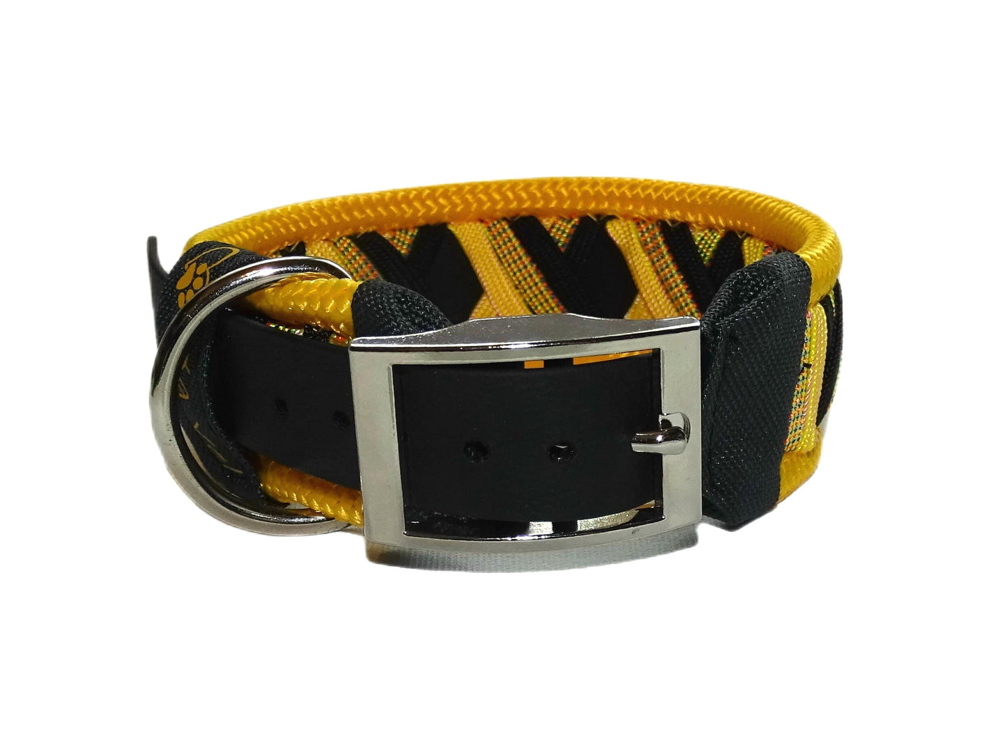 Funny Biothane Halsband Gelb verstellbar