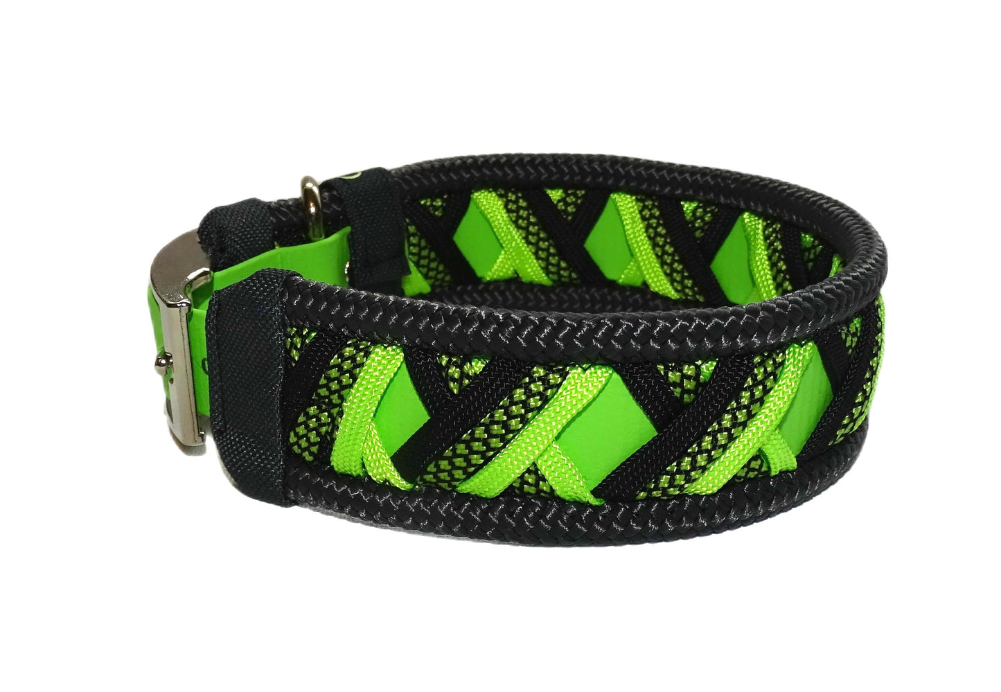 Funny Biothane Halsband Grün verstellbar