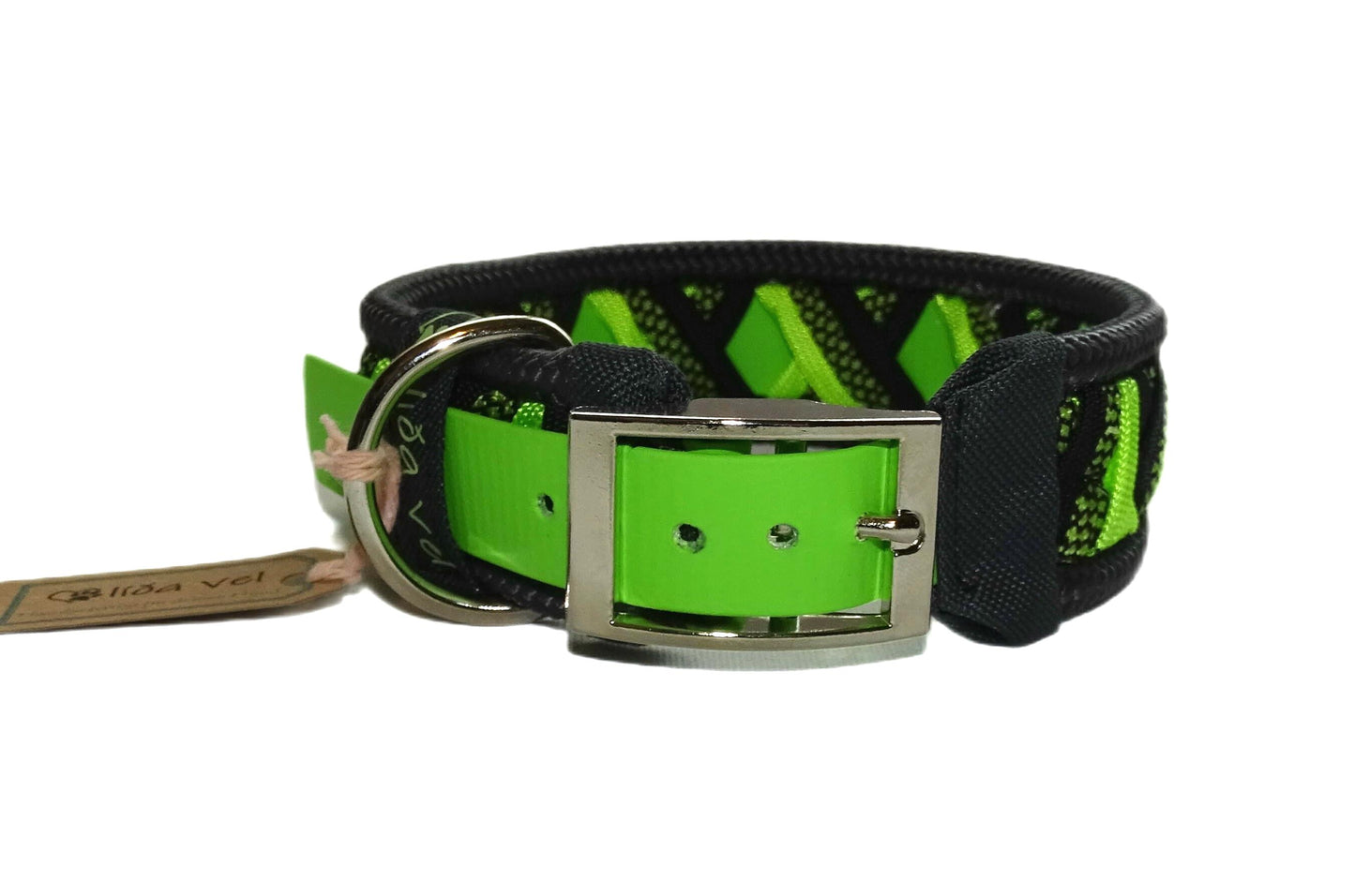 Funny Biothane Halsband Grün verstellbar