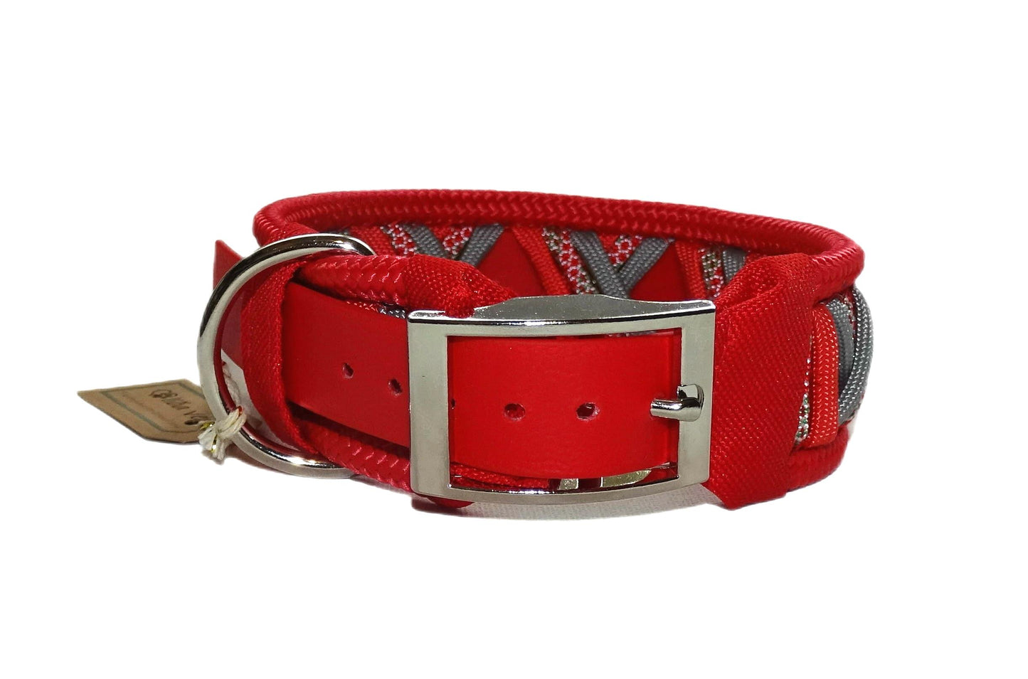 Funny Biothane Halsband Rot verstellbar