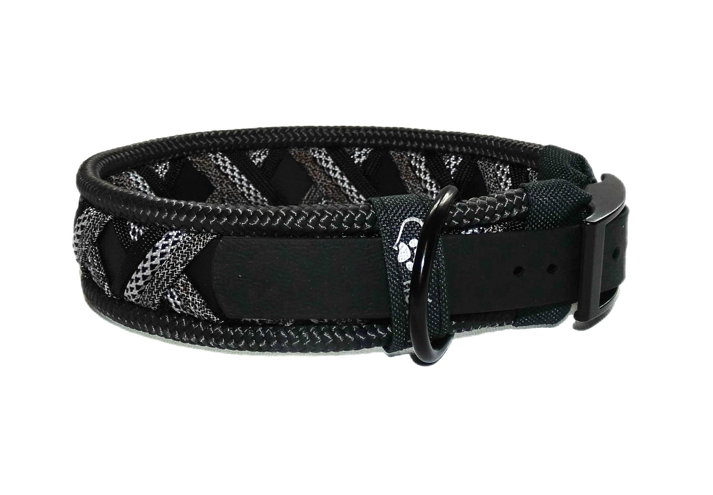 Funny Biothane Halsband schwarz verstellbar
