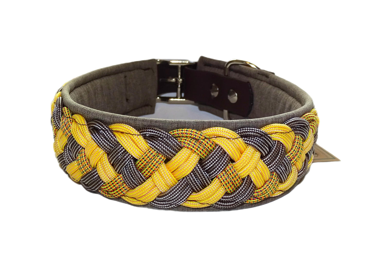 Paracordhalsband gepolstert Gelb verstellbar