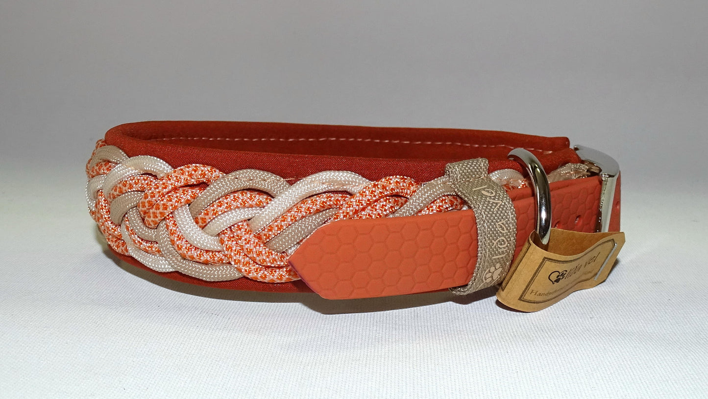 Paracordhalsband gepolstert Orange