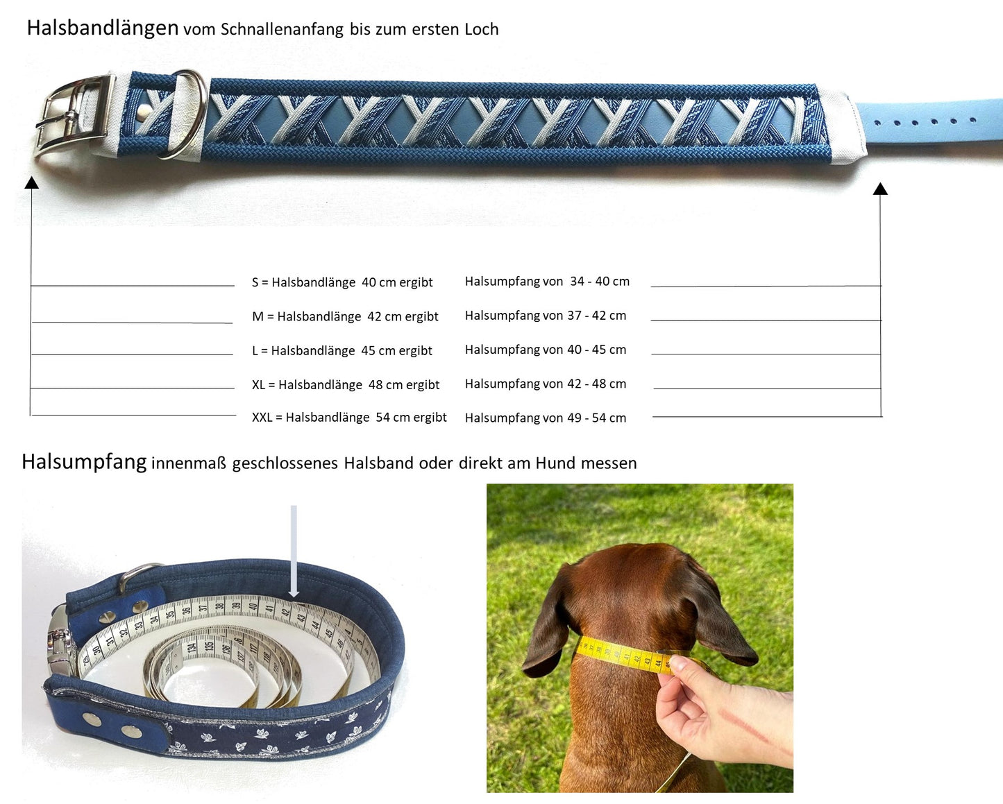 Funny Biothane Halsband Blau verstellbar