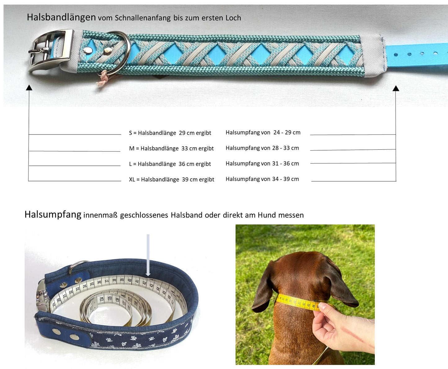 Funny Biothane Halsband Blau verstellbar
