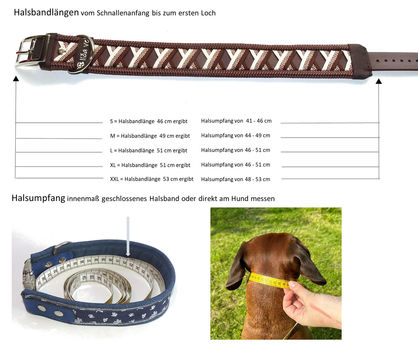 Funny Biothane Halsband Braun verstellbar