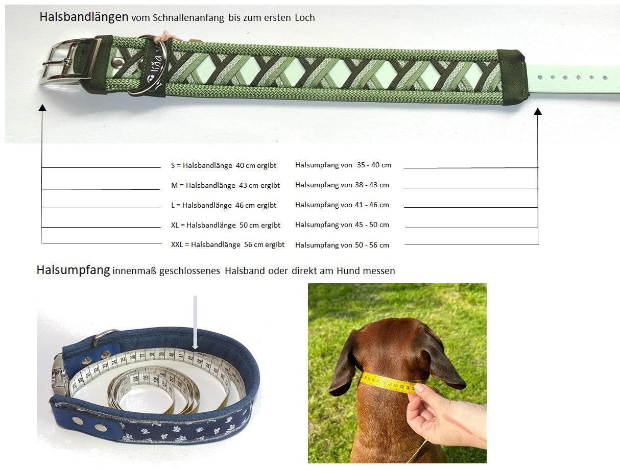 Funny Biothane Halsband Grün verstellbar