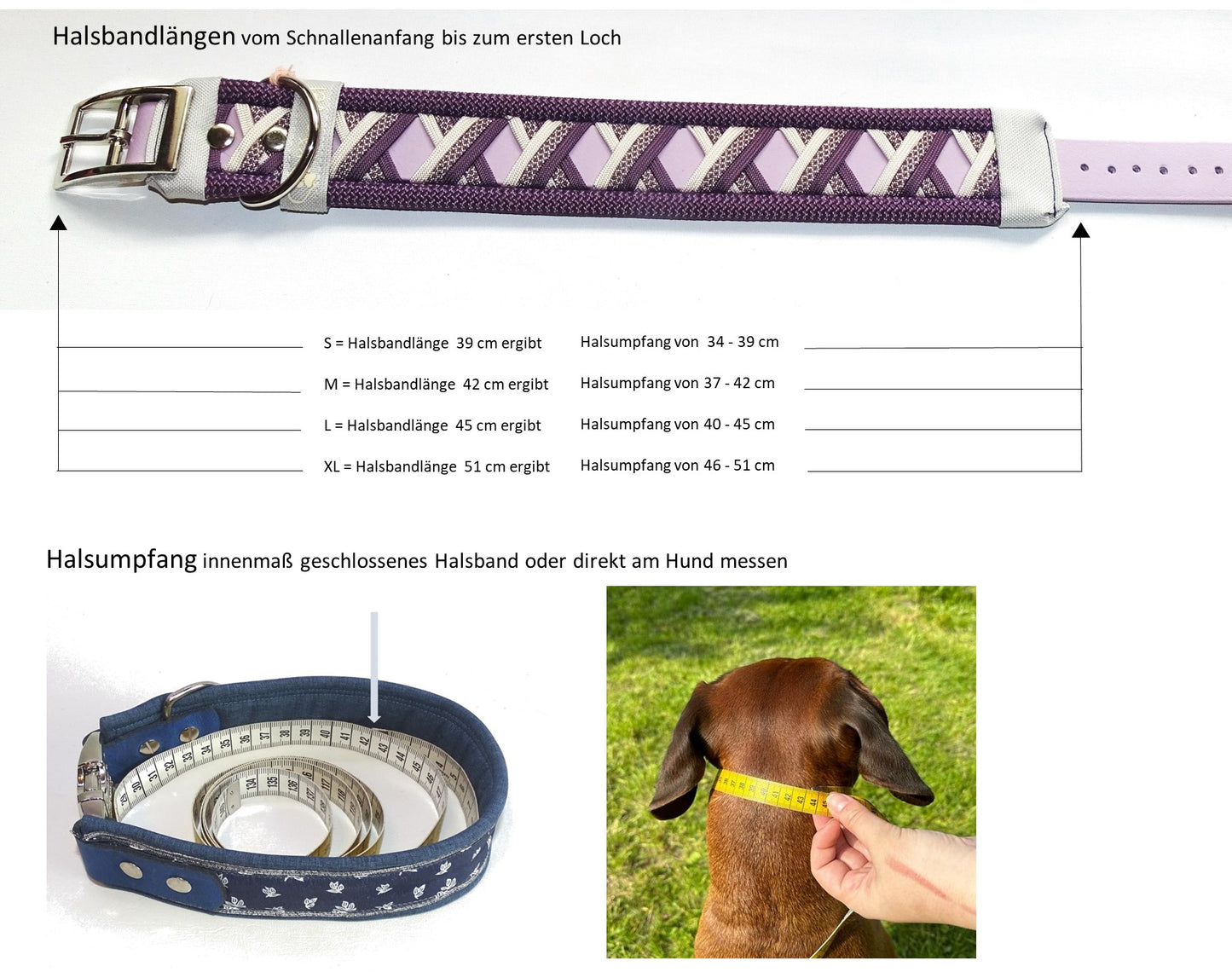 Funny Biothane Halsband Mauve verstellbar
