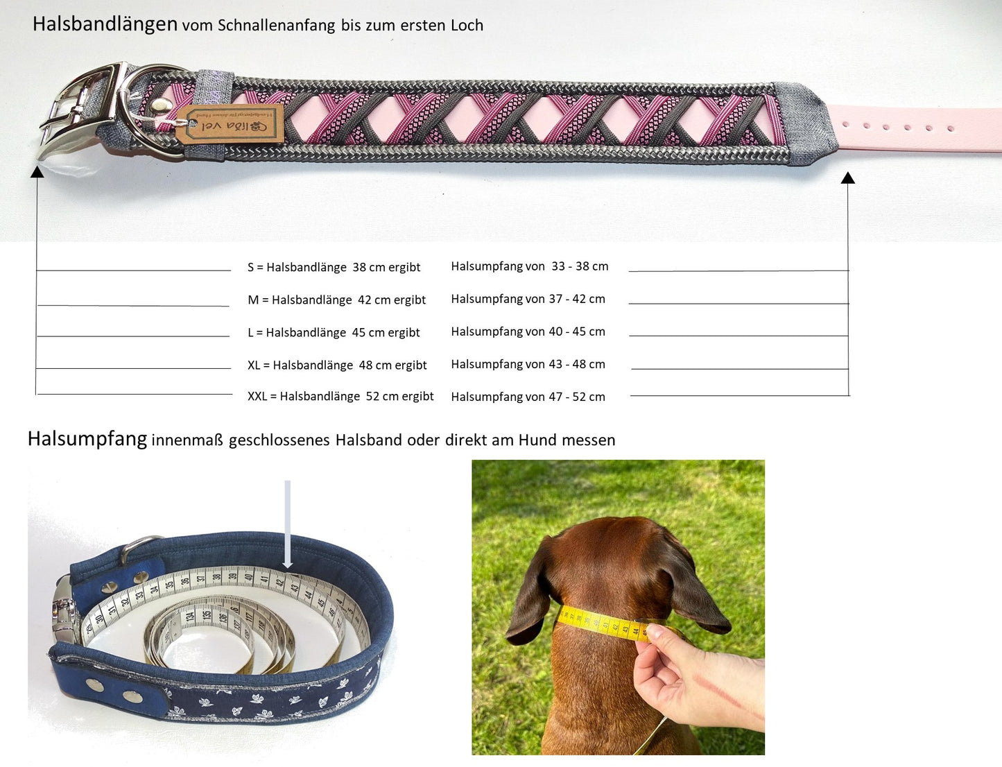 Funny Biothane Halsband Rosa verstellbar