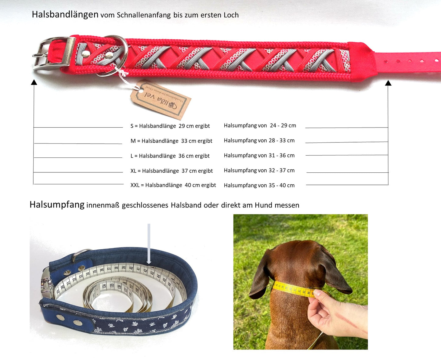 Funny Biothane Halsband Rot verstellbar