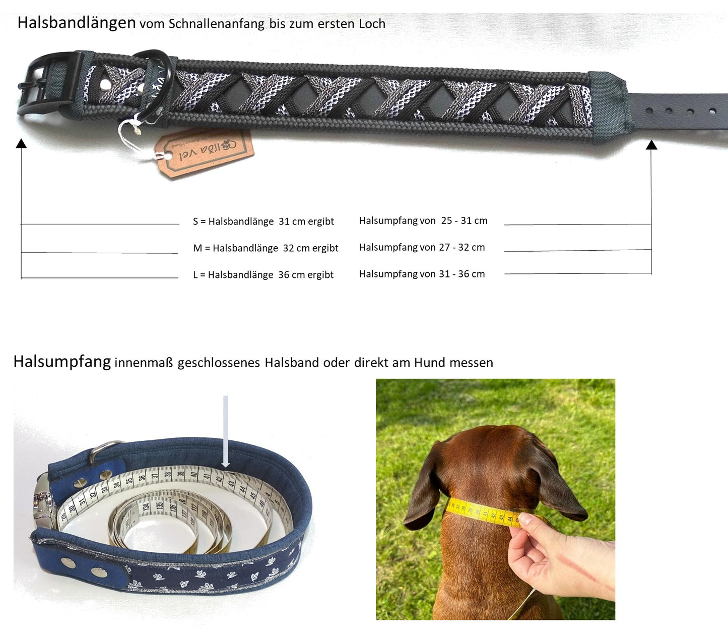 Funny Biothane Halsband schwarz verstellbar