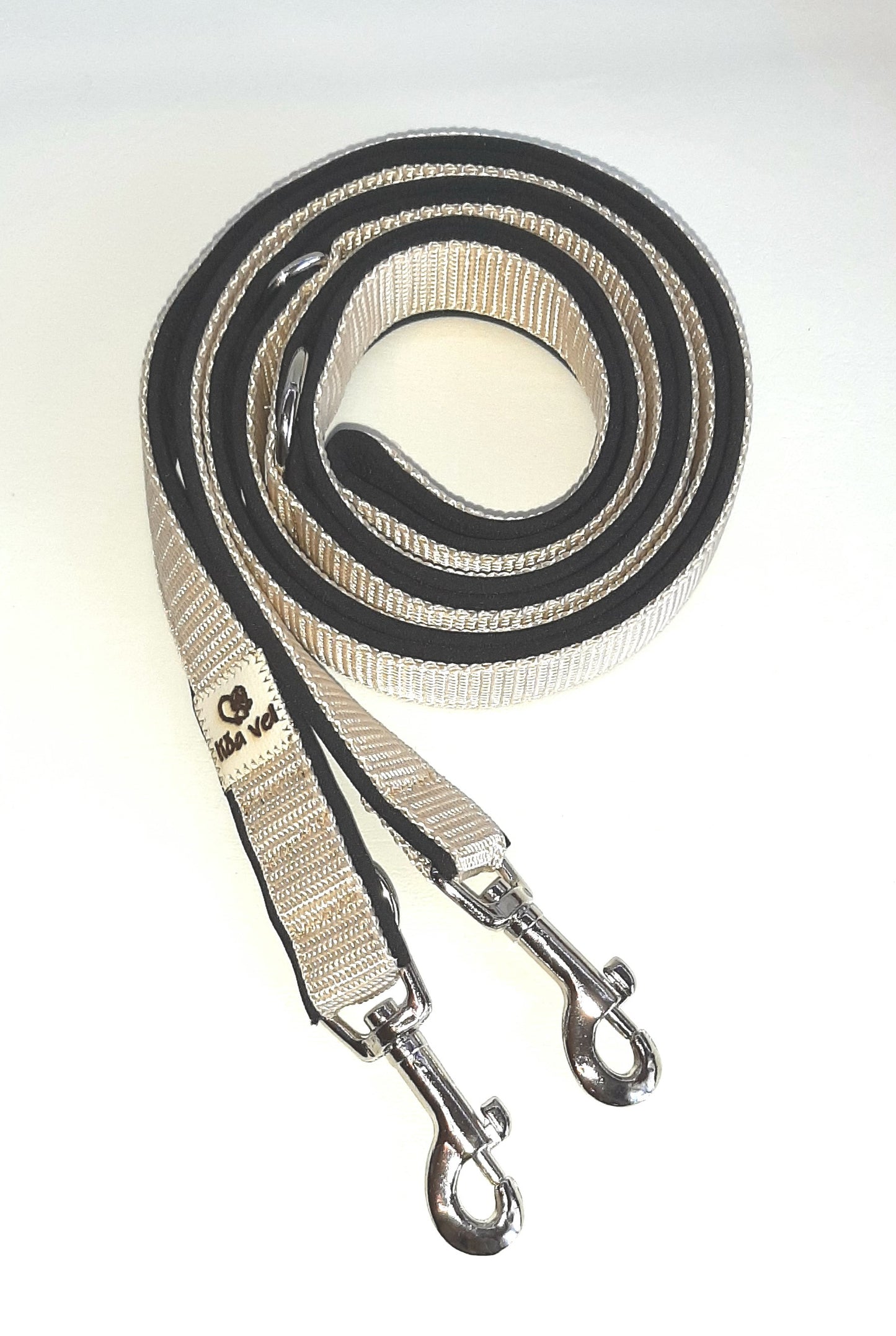 Softshell Leine schwarz / beige