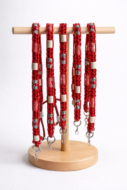 Marken Halsband Rot