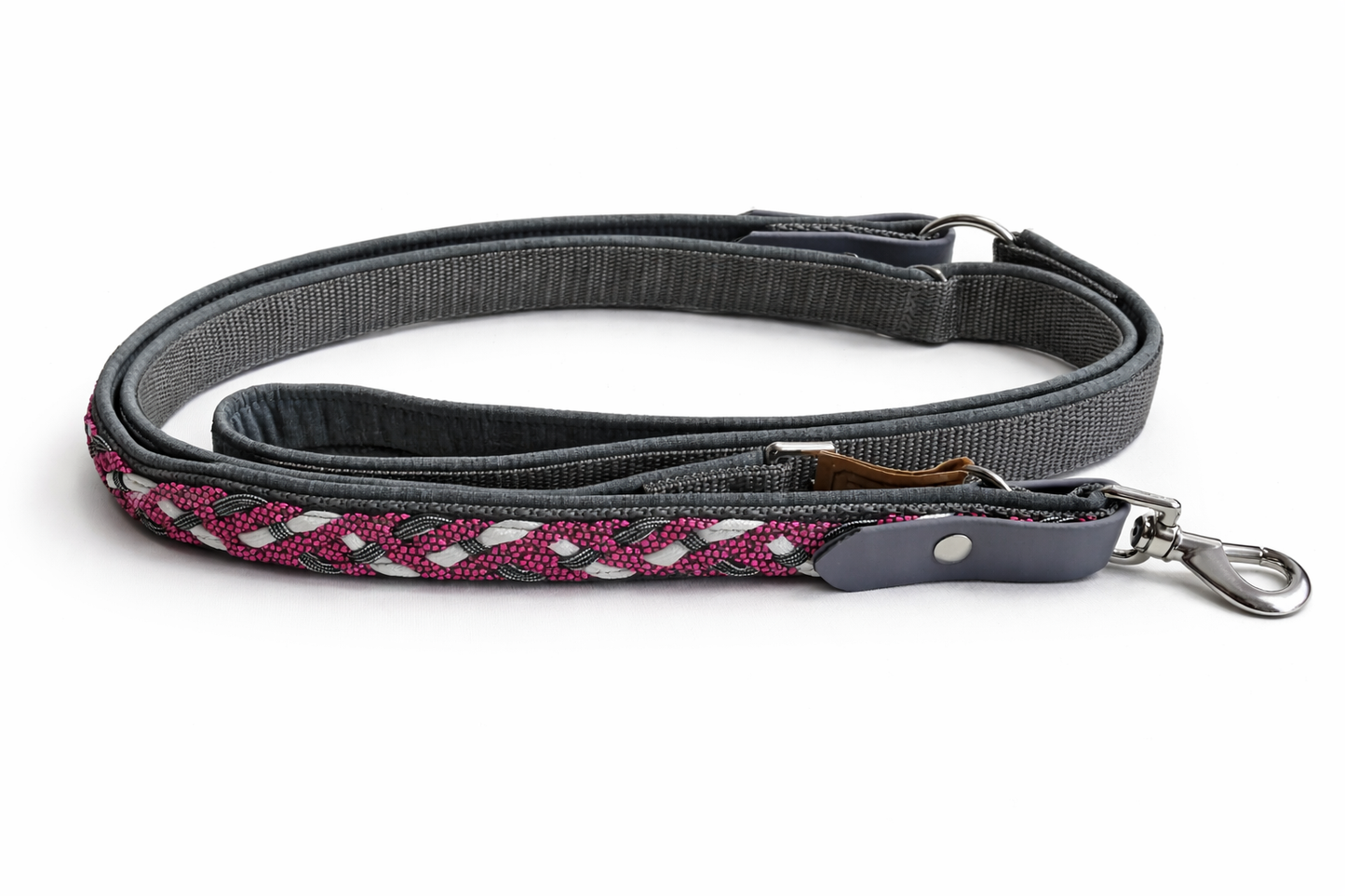 Softshell Leine mit geflochtenem Paracord Muster, viele Farben