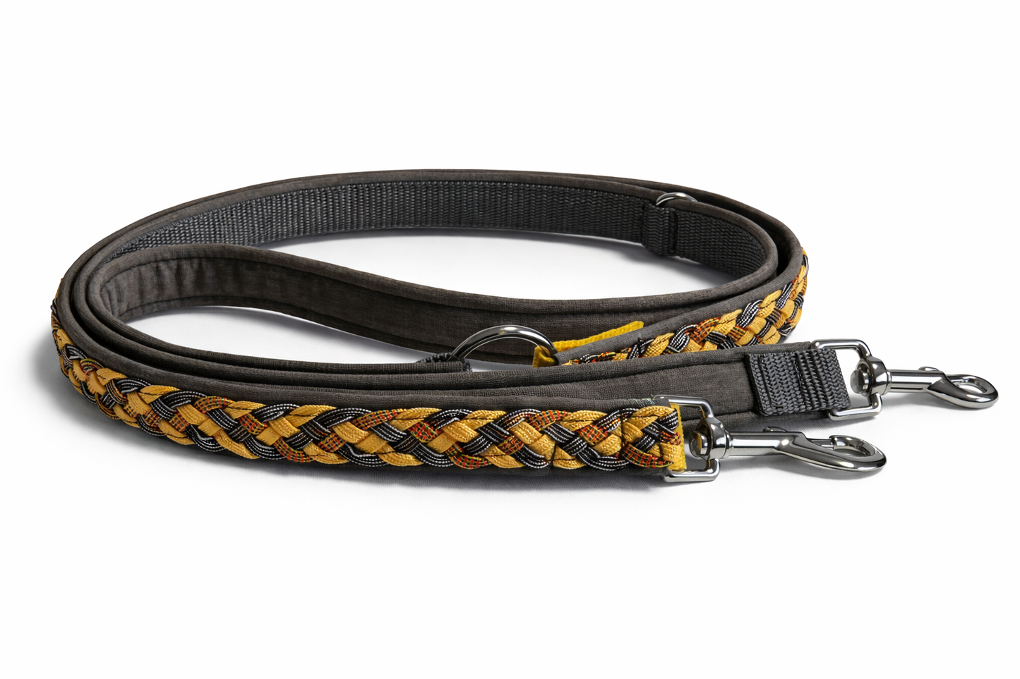 Softshell Leine mit geflochtenem Paracord Muster, viele Farben