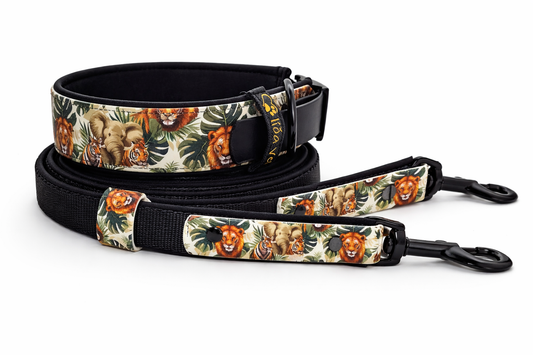 Alva gepolstertes Biothane Halsband Safari verstellbar