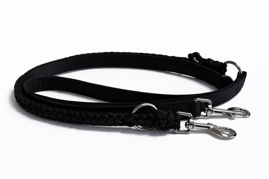 Softshell Leine mit geflochtenem Paracord, viele Farben