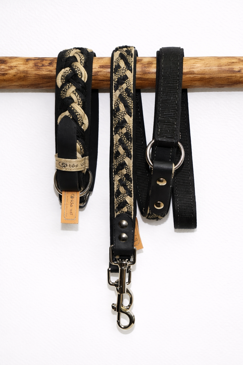 Paracordhalsband gepolstert in schwarz verstellbar