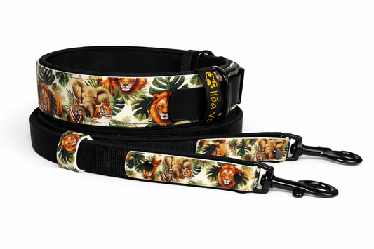 Alva gepolstertes Biothane Halsband Safari verstellbar