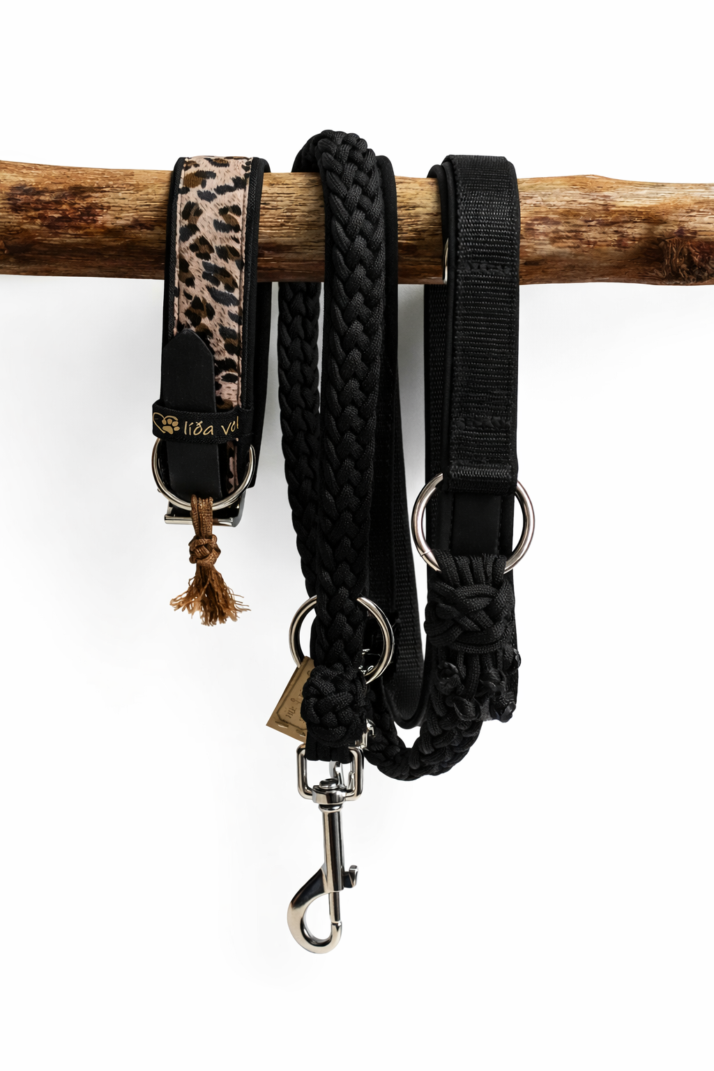 Hundehalsband gepolstert in Leo Print verstellbar