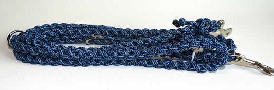 Paracord Leine mini in Blau meliert