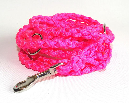 Paracord Leine mini in Neon Pink