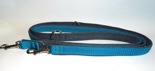 Softshell Leine grau / türkis