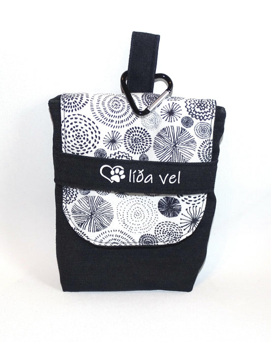 Futterbeutel Jeans schwarz/weiss