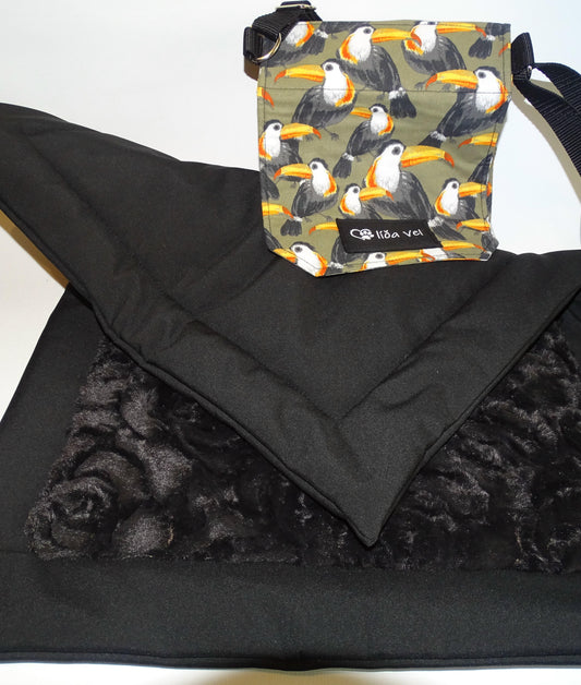 Outdoor Hundedecke für unterwegs schwarz