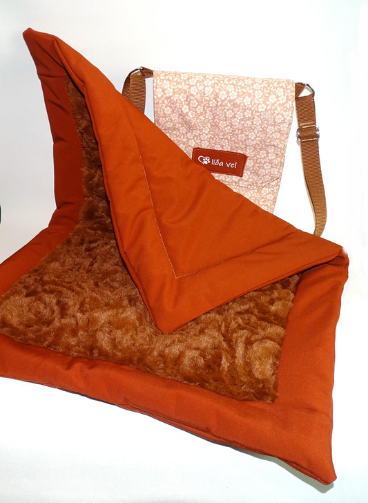 Outdoor Hundedecke für unterwegs rost Orange