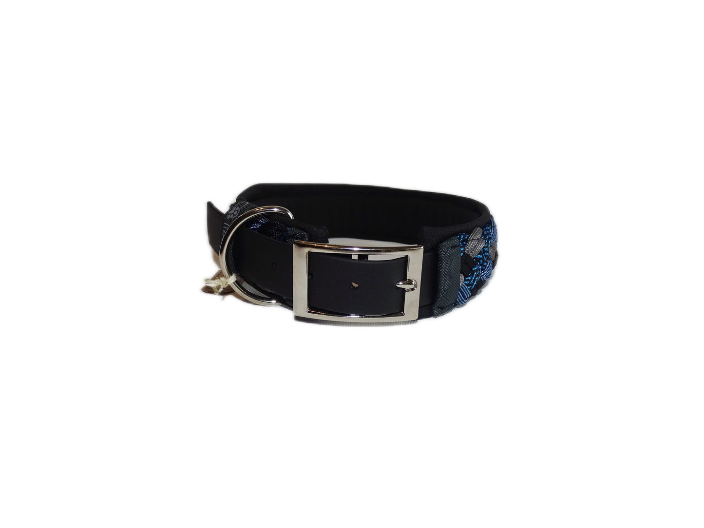 Paracordhalsband Softshell gepolstert dunkel Blau verstellbar